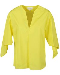 Psophia - Cotton V Neck Top - Lyst