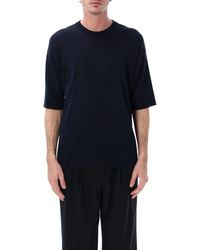 Roberto Collina - T-shirts En Polo's Blauw - Lyst
