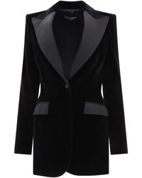 Dolce & Gabbana - Velvet Single Breasted Turlington Tuxedo Jacket - Lyst