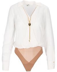 Elisabetta Franchi - Camicia Een Lichaam - Lyst