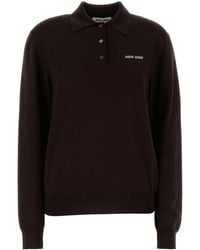 Miu Miu - Chocolate Wool Polo Shirt - Lyst