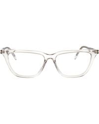 Saint Laurent - Transparent Acetate Glasses - Lyst
