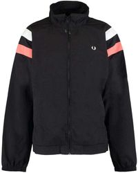 Fred Perry Cotton Offshore Lightweight Jacket Black for Men | Lyst