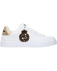 Dolce & Gabbana - Dolce&Gabbana Sneakers Portofino Leather/Dark - Lyst