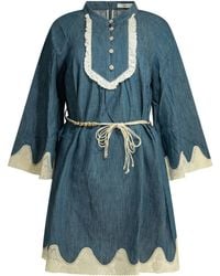 Zimmermann - Awaken Cotton Short Dress - Lyst