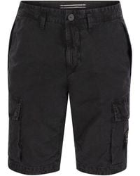 Stone Island - Cargo Bermuda Shorts mit Abzeichen - Lyst