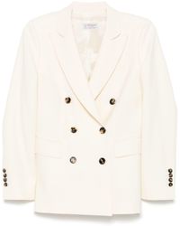 Alberto Biani - Double-Breasted Virgin Wool Blazer - Lyst