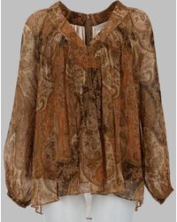 Zimmermann - Silk Metallic Mini Top - Lyst