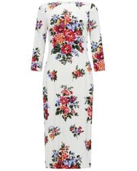 Dolce & Gabbana - Floral Motif Dress - Lyst