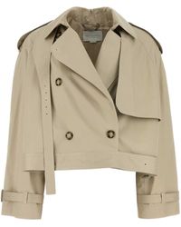 Stella McCartney - Sand Cotton Trench Coat - Lyst