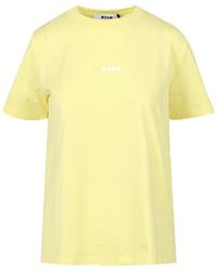 MSGM - T -Shirts und Polos Gelb - Lyst