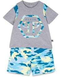 Philipp Plein - Camou T Shirt And Shorts Set - Lyst