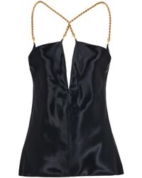 Ferragamo - Silky top with golden chain strap - Lyst