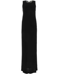 Saint Laurent - Viscose Long Dress - Lyst