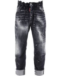 DSquared² - Black Ripped Wash Big Brother Jeans pour hommes - Lyst