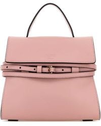 Moschino - Pink Nappa Leather Small Tie Me Handbag - Lyst
