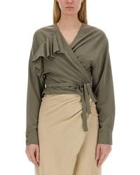 Alysi - Top With Ruffles - Lyst