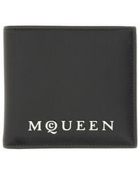 McQueen - Bifold Wallet With Logo - Lyst