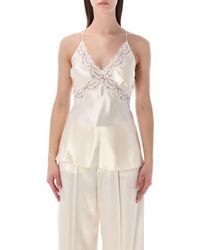 Alberta Ferretti - Top Weiß - Lyst