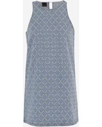 Pinko - Amorino Katoenen Jurk Met Strass Steentjes - Lyst