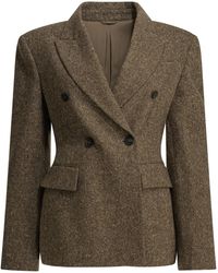 Brunello Cucinelli - Wollen Blazer Met Dubbele Rij Knopen - Lyst
