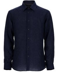 BOSS - Linen Button-Up Shirt - Lyst