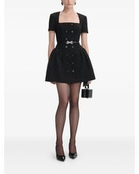 Self-Portrait - Crepe Short Sleeve Mini Dress - Lyst