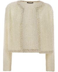 Fabiana Filippi - Tweed Effect Yarn Cardigan - Lyst