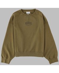Ganni - Sweatshirt With Logo Organic Cotton Sweatshirts - Lyst