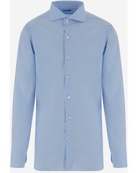 Finamore 1925 - Stretch Cotton Blend Shirt - Lyst