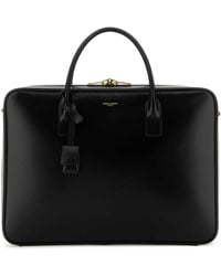 Saint Laurent - Leather Large Sac De Jour Briefcase - Lyst