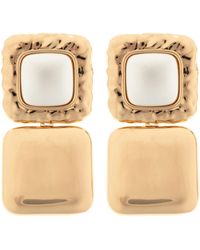 Self-Portrait - Mottled Pearl Tiered Earrings - Lyst