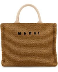 Marni - Biscuit Raffia Small Shopping Bag - Lyst