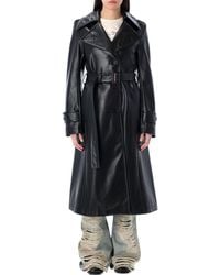 Acne Studios - Eco Leather Trench Coat - Lyst