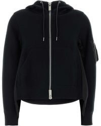 Sacai - Cotton Blend And Nylon Sweatshirt - Lyst