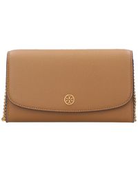 Tory Burch - E Brieftaschen Leder braun - Lyst