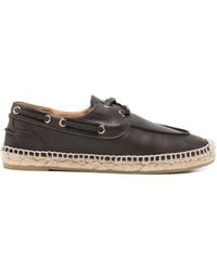 Bally - Leren Espadrilles Met Gevlochten Zool - Lyst