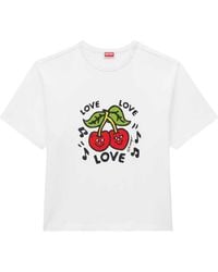 KENZO - Sounds' Embroidered Oversized Cotton T-Shirt - Lyst