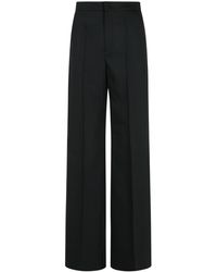 Max Mara - Fernet' Straight Virgin Wool Pants - Lyst
