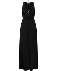 Elisabetta Franchi - Vloeistof Crêpe Jumpsuit Met Bh -accessoire - Lyst
