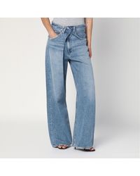 Agolde - Wide Vana Fold Jeans With Washed Effect - Lyst