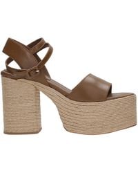 Paloma Barceló - Sandalen Leer Bruin - Lyst