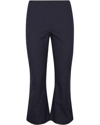 Liviana Conti - Cropped Flared Cotton Blend Trousers - Lyst