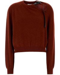 Ferragamo - Salvatore Brick Wool Blend Sweater - Lyst