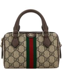 Gucci - Printed Canvas Mini Ophidia Handbag - Lyst