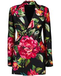Dolce & Gabbana - Flower Print Blazer - Lyst