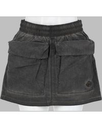 DIESEL - Nylon Cotton Flap Mini Skirt - Lyst