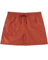 Gucci - Rust Logo Swim Shorts - Lyst
