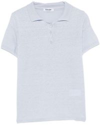 Base London - Linen And Cotton Blend Polo Shirt - Lyst