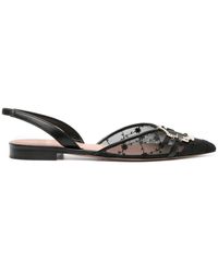 Malone Souliers - Misha Embellished Mesh Slingback Ballet Flats - Lyst